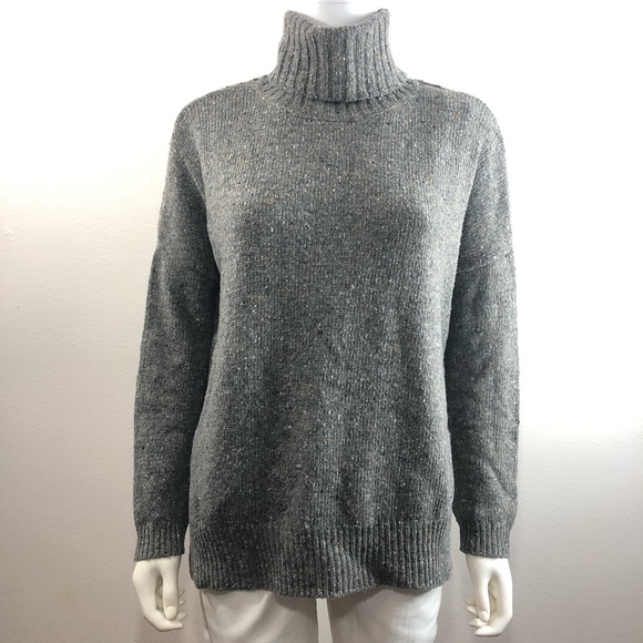 VINCE Mélange Marled Turtleneck Heather Sweater - Picture 2 of 8